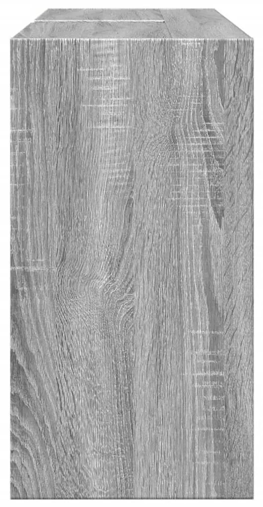 szürke sonoma színű szerelt fa mosdószekrény 90 x 29 x 55 cm