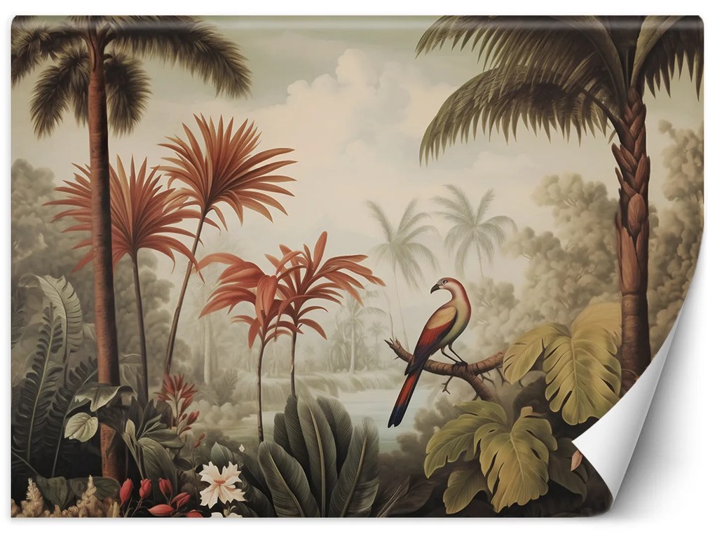 Gario Fotótapéta Trópusi madár a dzsungelben Anyag: Vlies, Méret: 300 x 210 cm