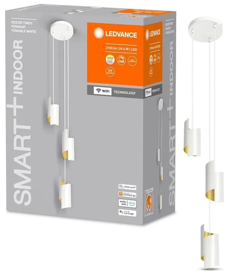 Ledvance - LED Dimmelhető csillár zsinóron SMART+ DECOR 3xLED/8W/230V fehér Wi-Fi