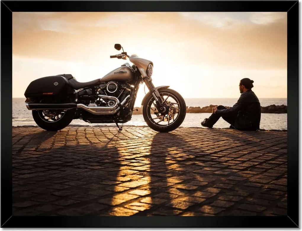 Poszterek keretben 40x30 Harley Davidson Motorkerékpár