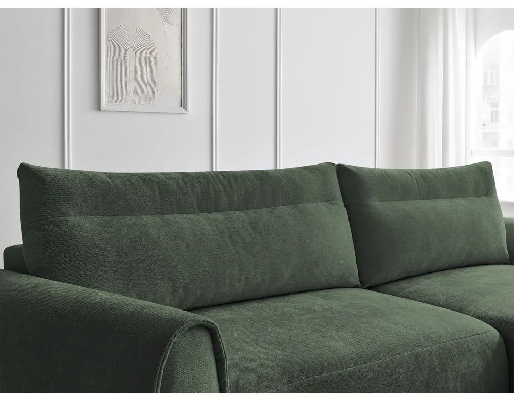 Sötétzöld sarokkanapé Aden – Bobochic Paris