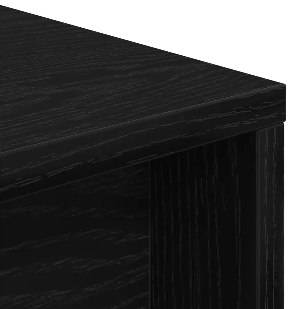 vidaXL Asztal Fekete Tölgy 200x50x76 cm Mérnöki Fa