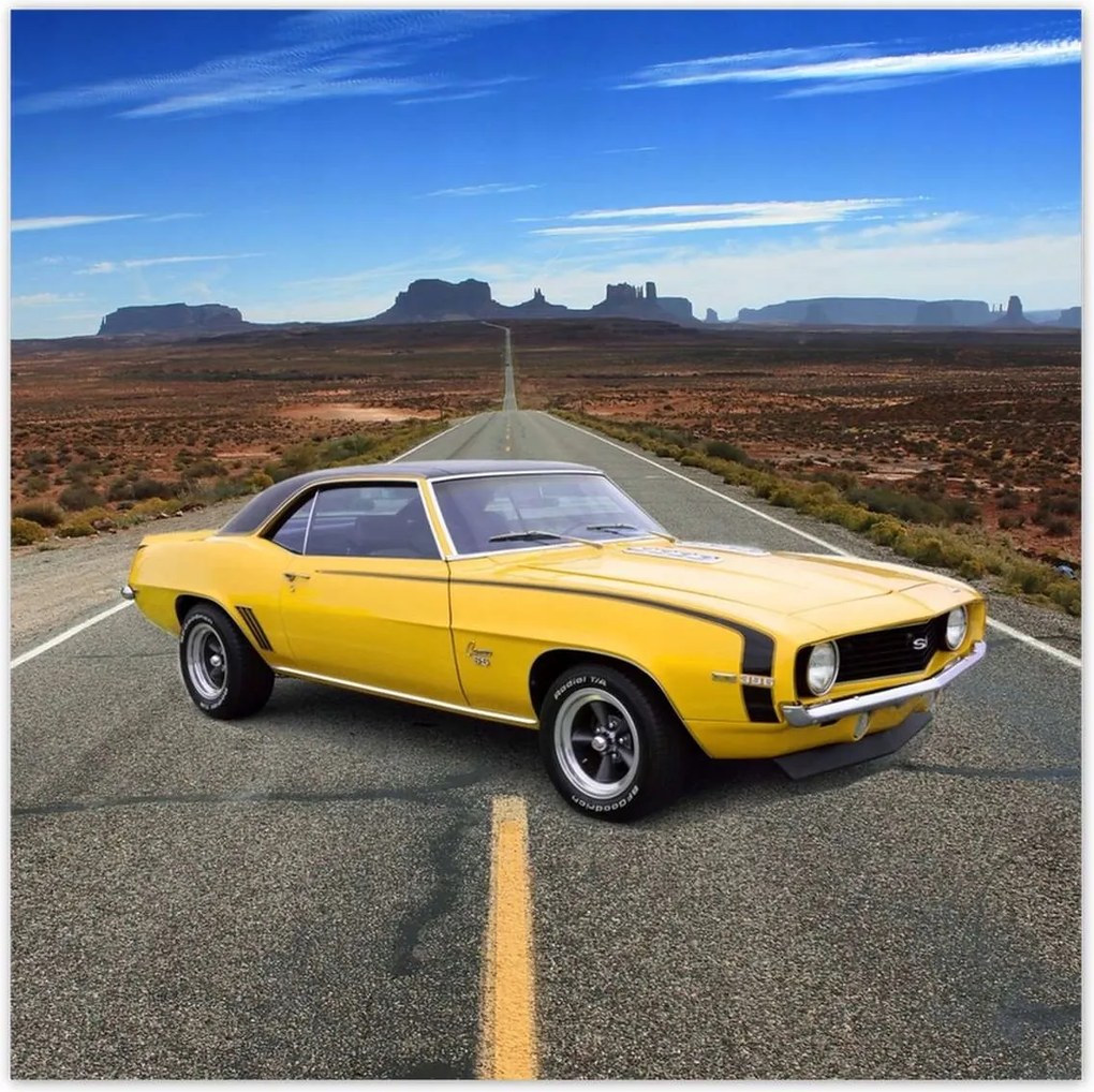 Poszter 70x70 Sárga Chevrolet Ss Auto