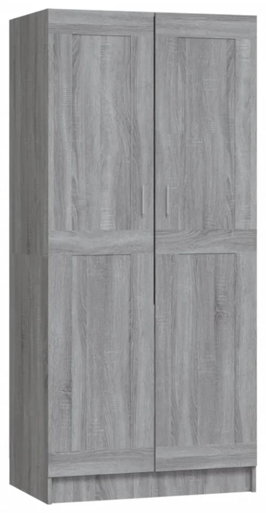szürke sonoma színű szerelt fa ruhásszekrény 82,5x51,5x180 cm
