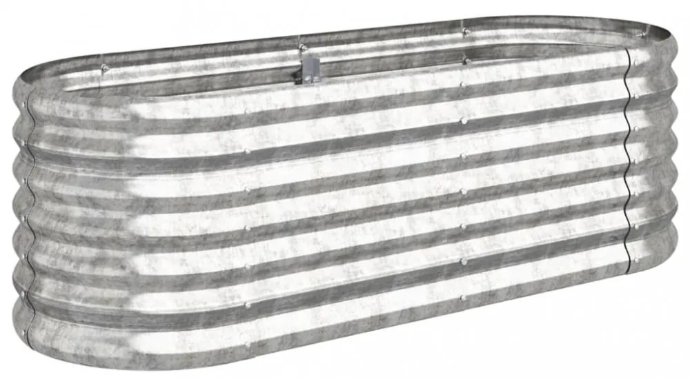 ezüstszínű horganyzott acél kerti magaságyás 114x40x36 cm