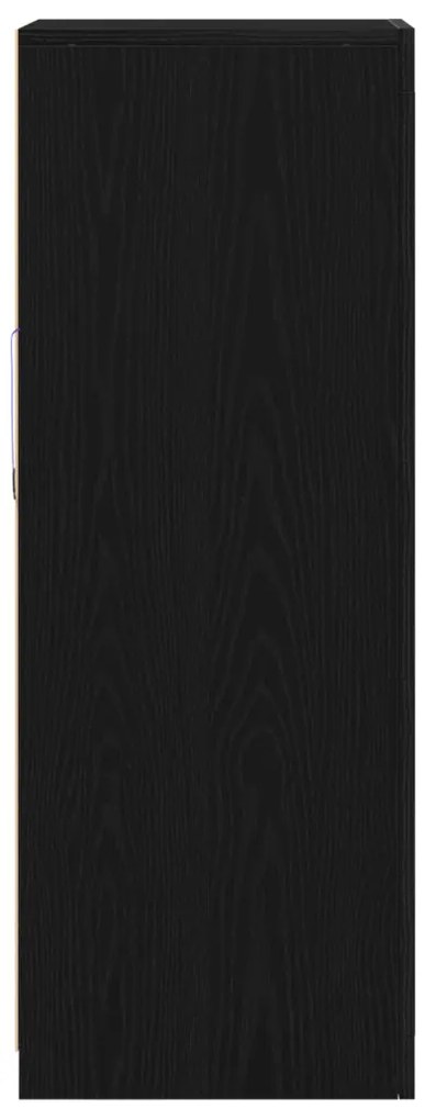 LED világítással rendelkező oldalszekrény fekete tölgy 41x37x100 cm