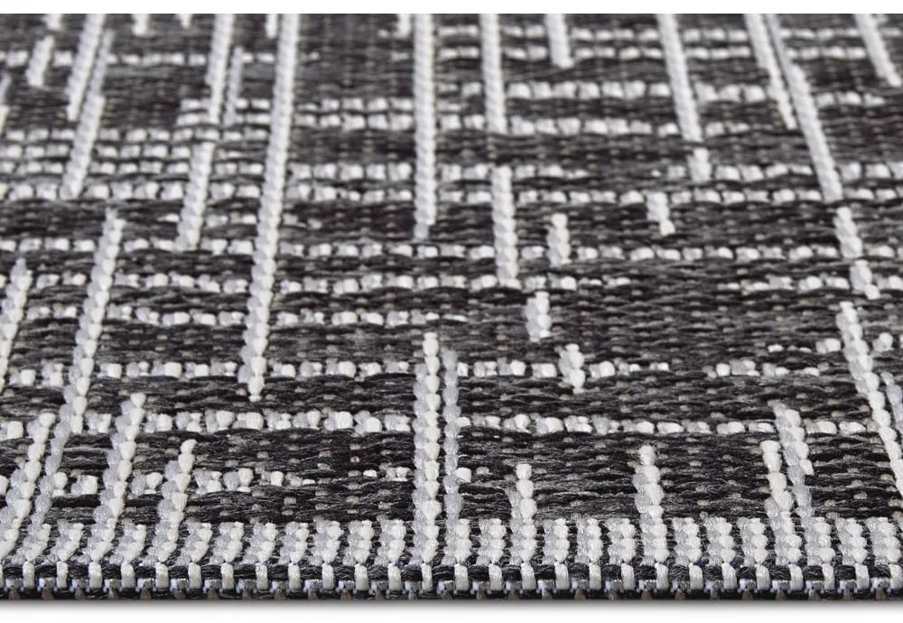 Sötétszürke kültéri szőnyeg 63x120 cm Clyde Telu – Hanse Home