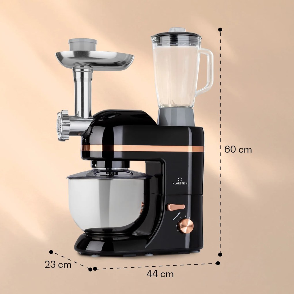 Lucia Elegance, konyhai robotgép, mixer, húsdaráló, 2000 W, BPA mentes
