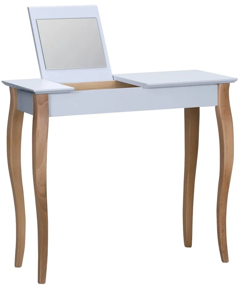 Dressing Table világosszürke fésülködőasztal tükörrel, hosszúság 85 cm - Ragaba