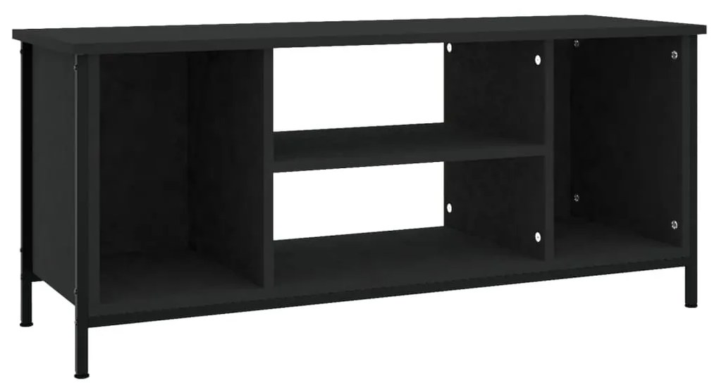 fekete szerelt fa TV-szekrény 102x35x45 cm