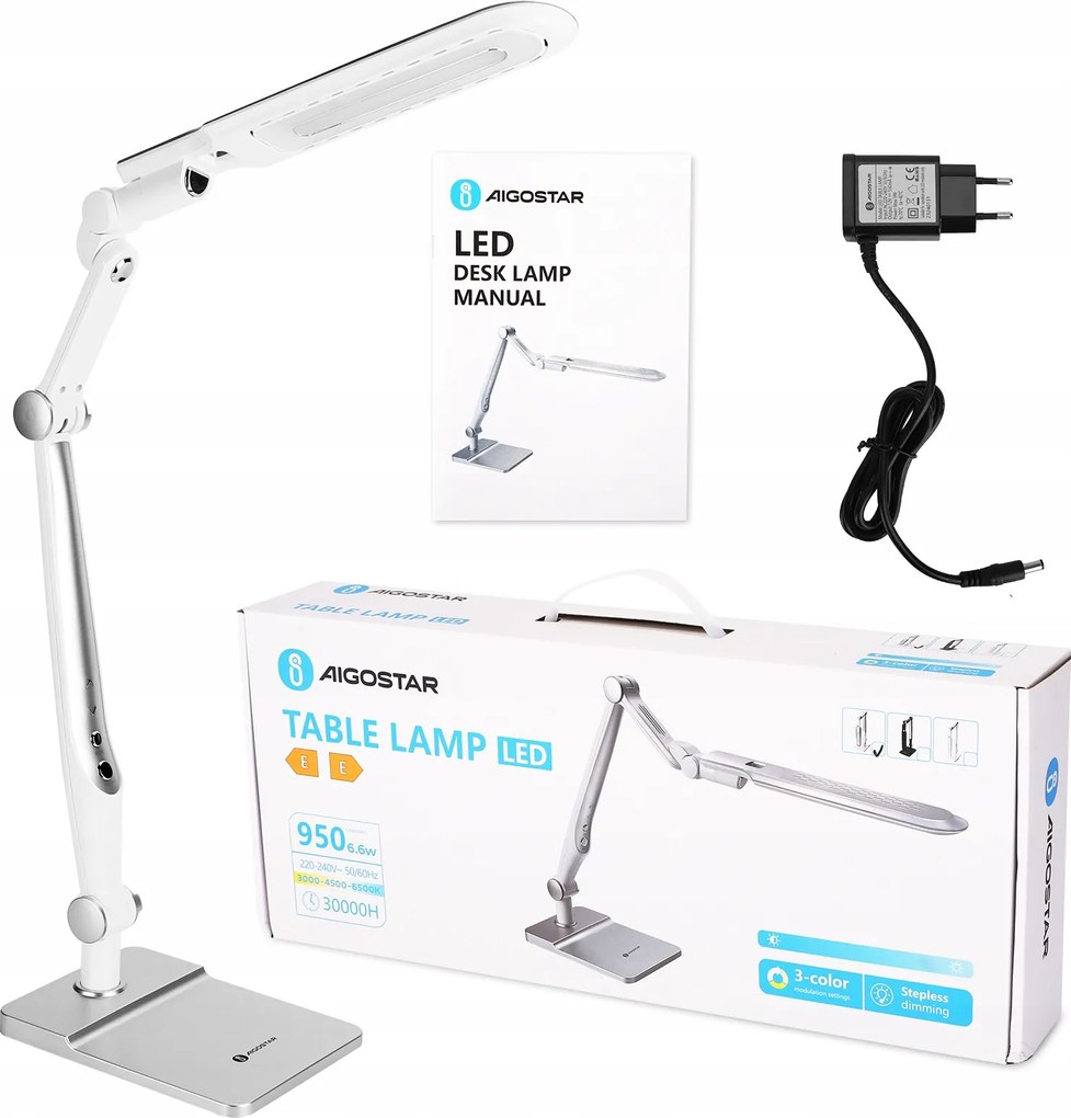 Iskolai rajzasztali lámpa Aigostar Led 9W Szürke