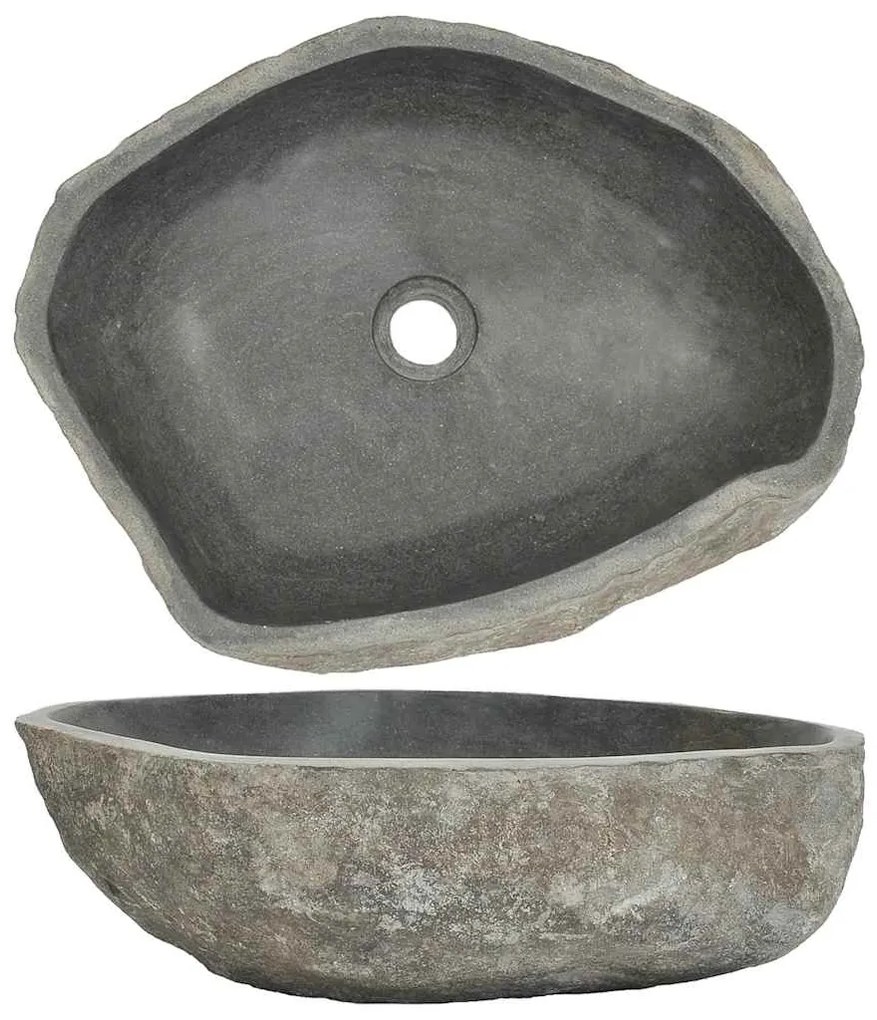 vidaXL ovális folyami kő mosdókagyló (45-53) x (34-41) cm