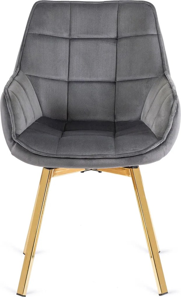 Forgó szék szürke színben, bársony kárpittal. MIA