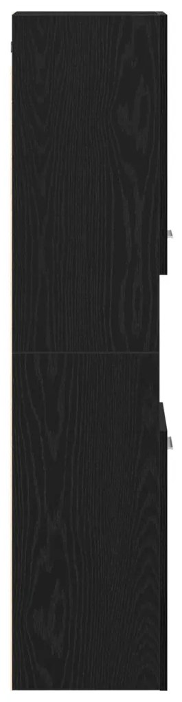 Fekete Tölgy Kádas Fali Szekrény 30x30x130 cm MDF
