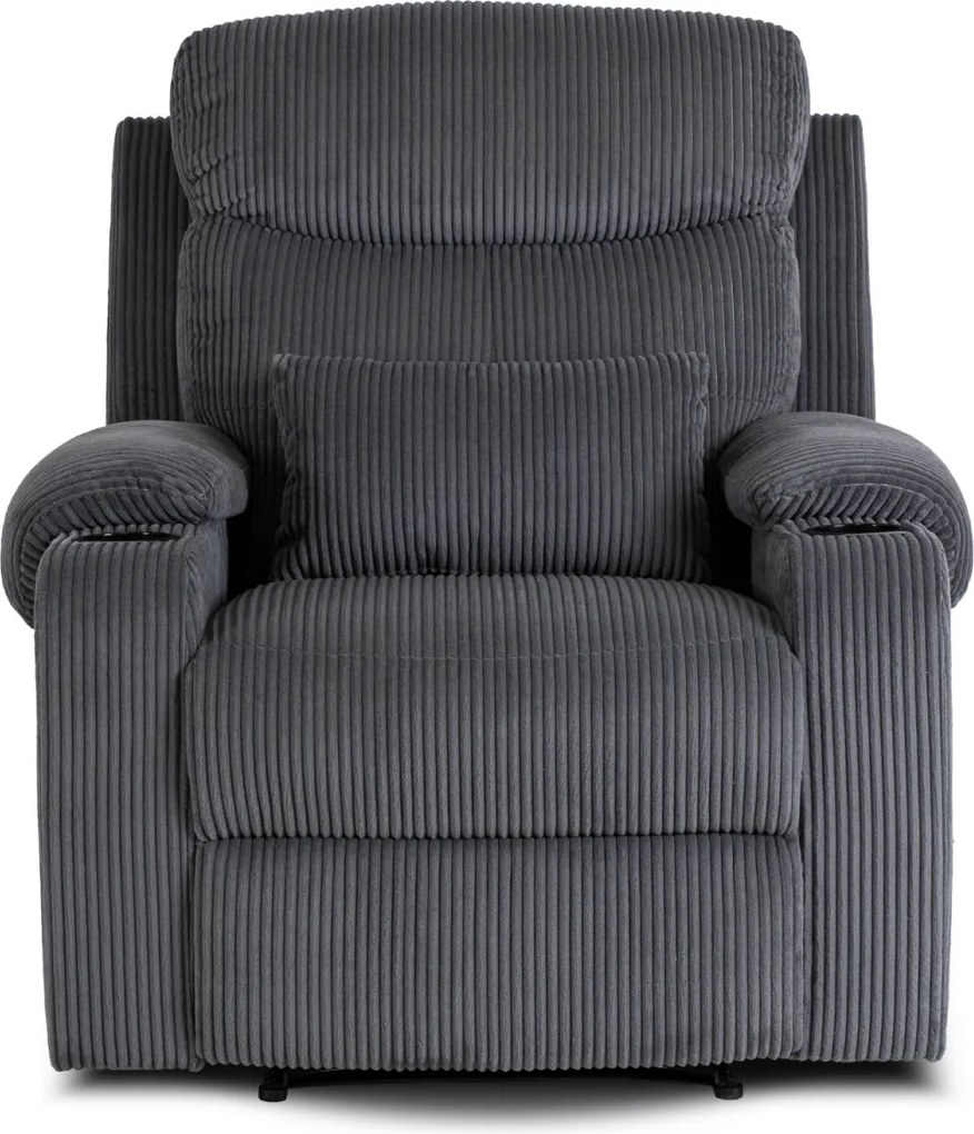 Dönthető fotel szürke kordbársony, TORRES