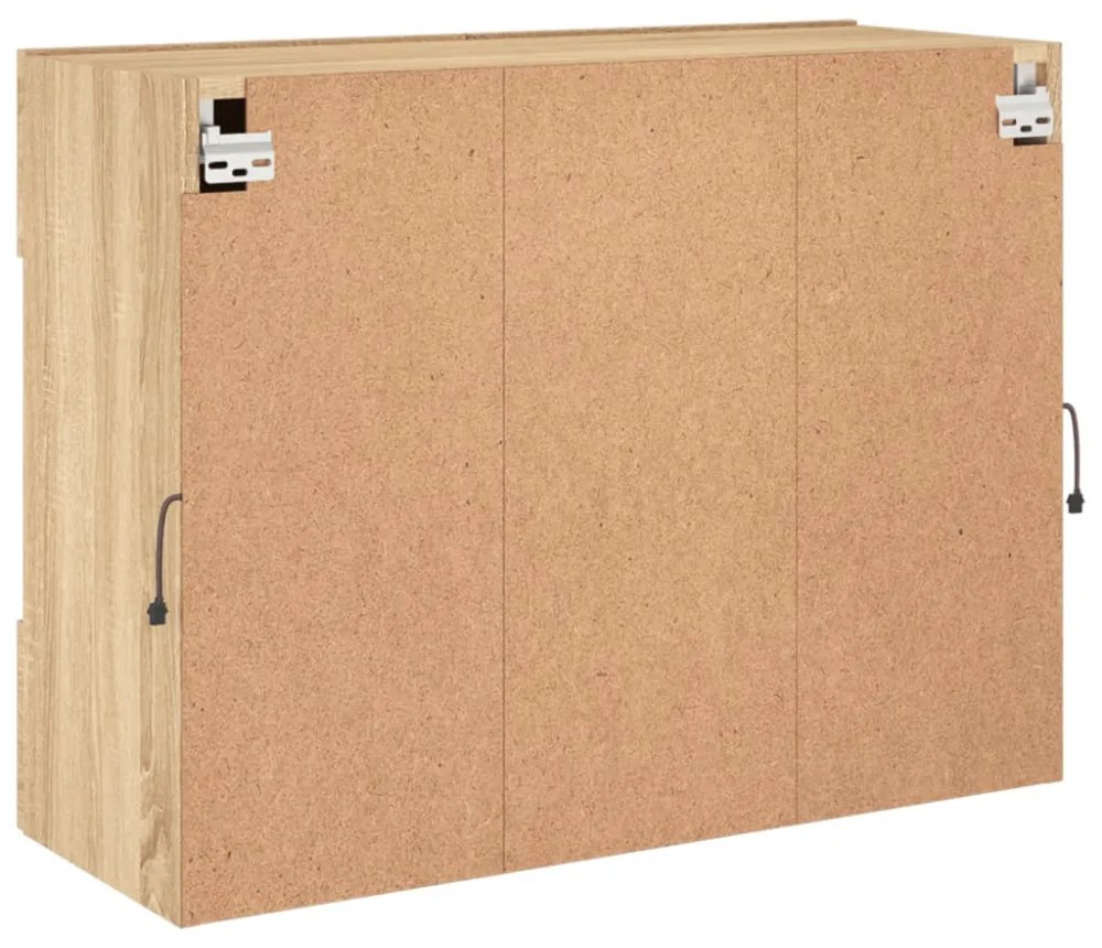 sonoma tölgy színű fali TV-szekrény LED-del 78,5 x 30 x 60,5 cm