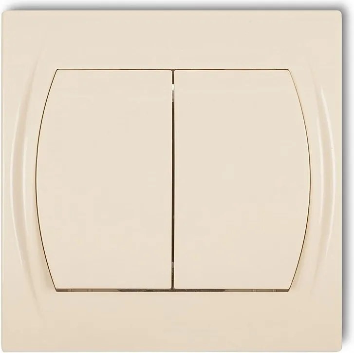 Dupla kapcsoló bézs 1LWP-2L Logo Karlik