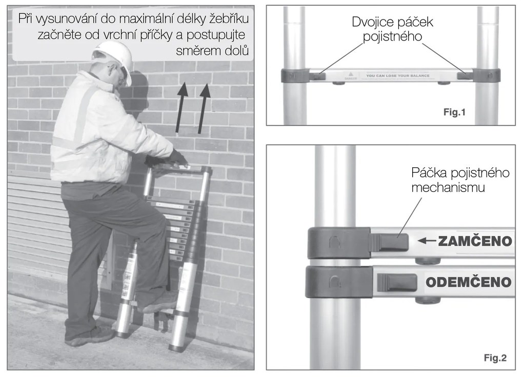 G21 GA-TZ12-3,8M teleszkópos létra