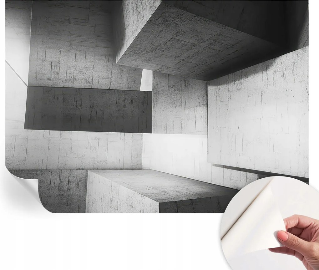 Dekoratív öntapadós fotótapéta az irodába Geometrikus szobrok 208x146