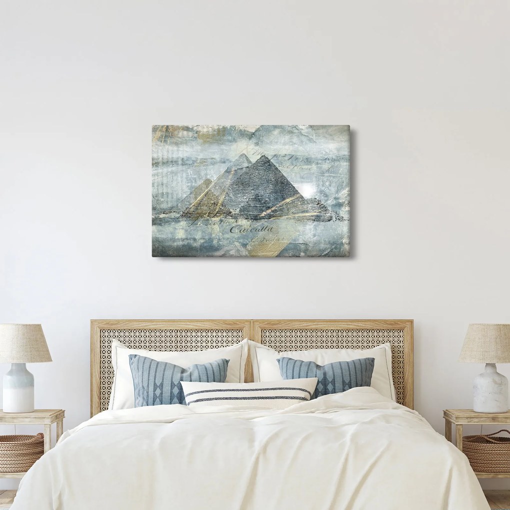 Kép - Piramisok kék szűrőben (90x60 cm)