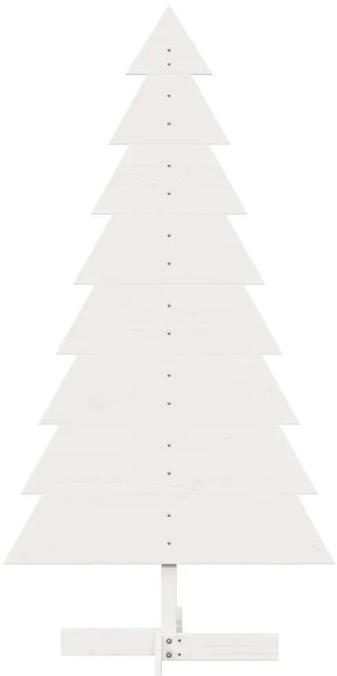 fehér tömör fenyőfa karácsonyfa-dekoráció 150 cm