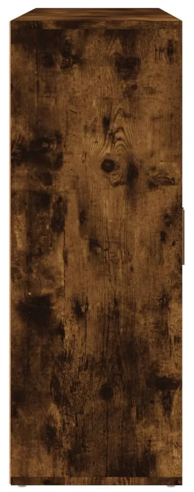 3 db füstös tölgy színű szerelt fa tálalószekrény 60x31x84 cm