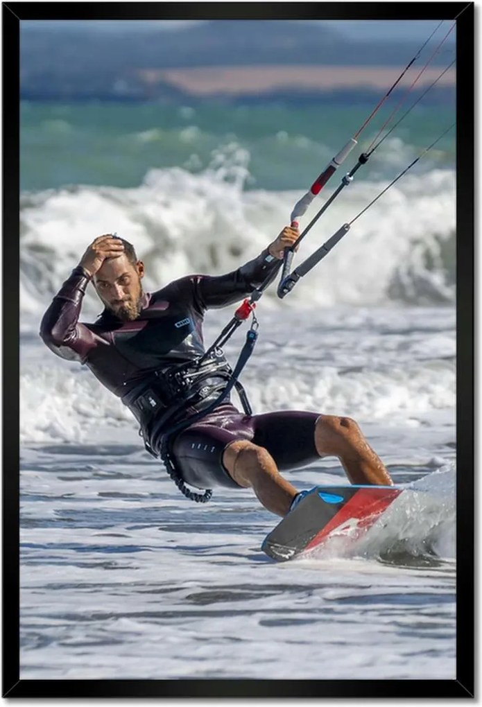 Poszterek keretben 40x60 Kitesurfing Kitesurfer