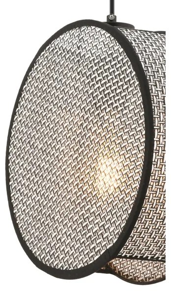 BIG DRUM kábeles függőlámpa 1xE27/60W/230V szürke/fekete