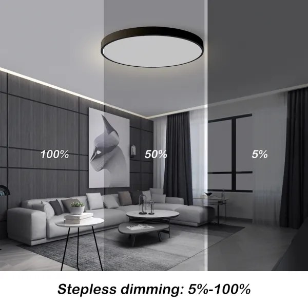 Brilagi - LED dimmelhető lámpatest POOL SMART LED/100W/230V átm. 80 cm Wi-Fi Tuya fekete + távirányító