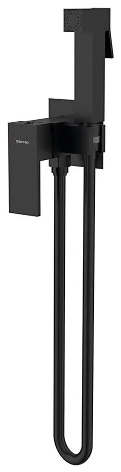 Sapho-Zuhanyzós bidécsap rejtett beépítéshez CUBEMIX mat. fekete
