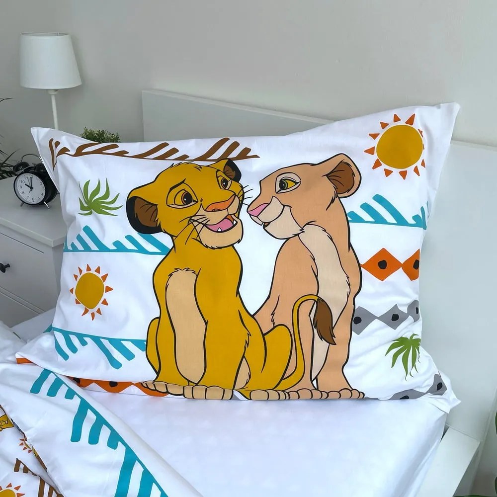 Egyszemélyes pamut gyerek ágyneműhuzat 140x200 cm Lion King Africa – Jerry Fabrics
