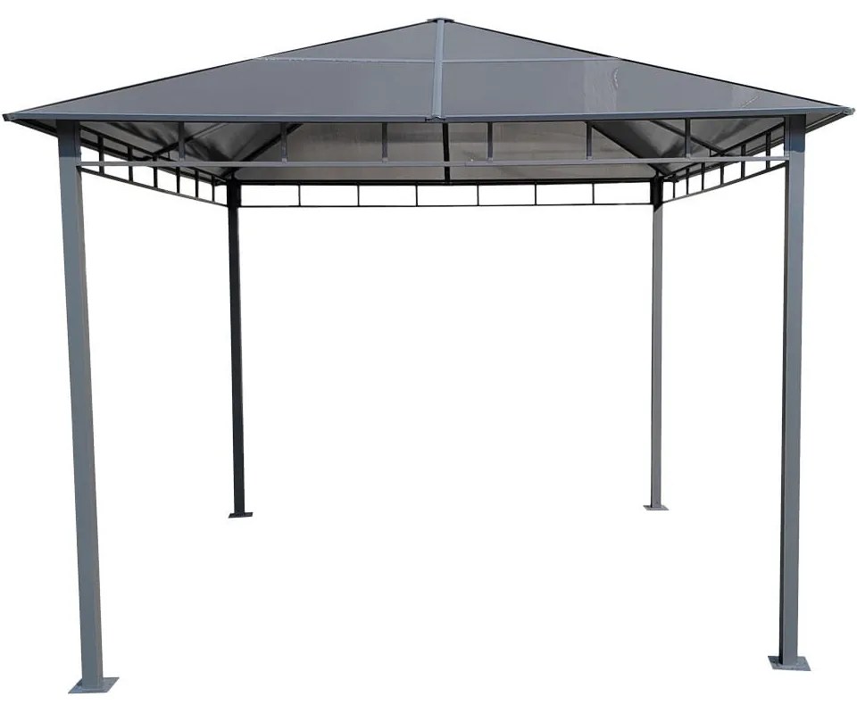 Dari kerti pavilon polikarbonát tetővel 3x3 m