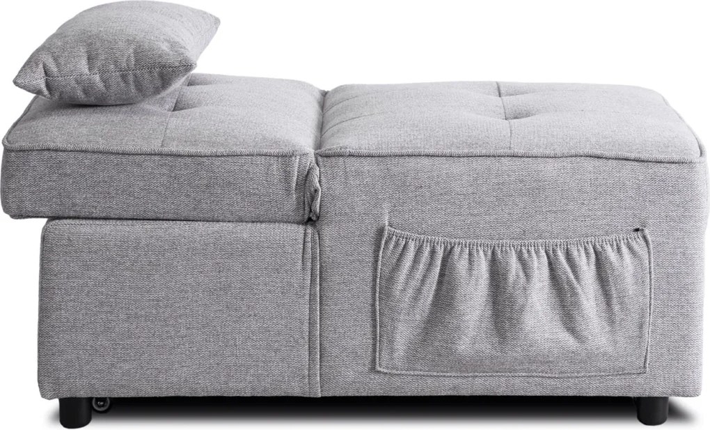 Dönthető, alvófunkciós fotel iberis 67 cm szürke, fotel