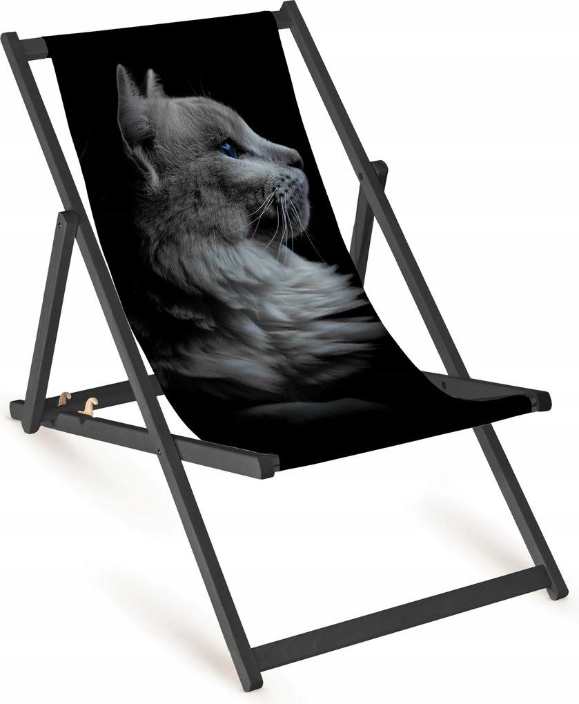 Napozóágy Fa Nyomtatott Macska Napozóágy Kerti Cica Összecsukható Öko