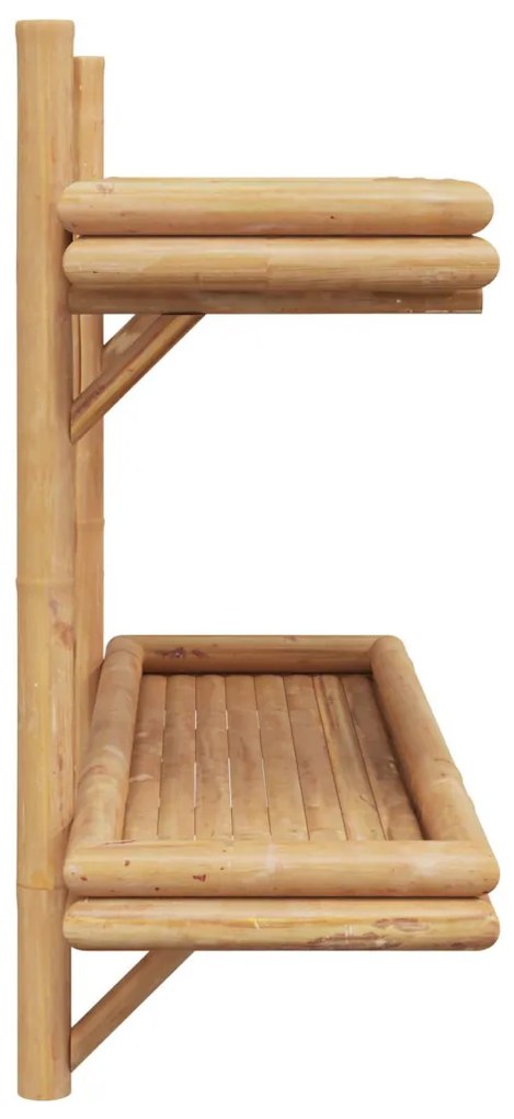 Falifiók polcokkal tárolóval Barna 75 x 26 x 60 cm bambusz