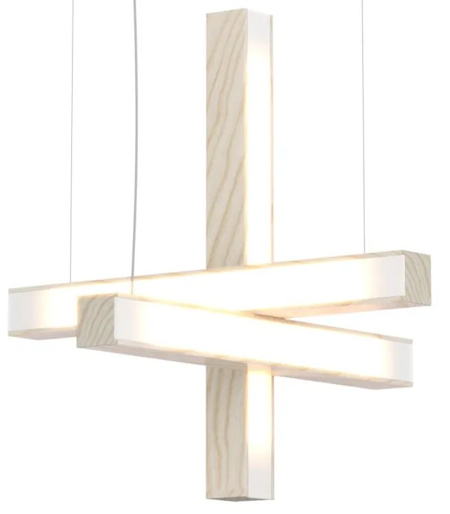 Függeszték LED40 kereszt alakú, többféle változatban - TUNTO Modell: tölgy, fehérre pácolt