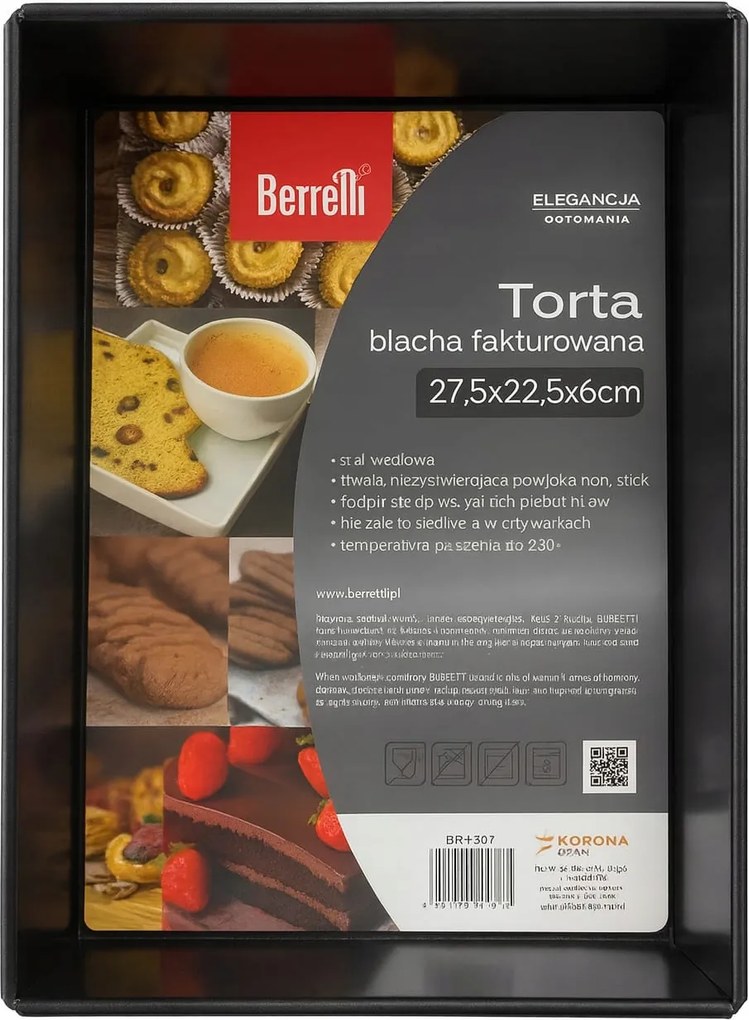 Sütőlap Texturált Téglalap Alakú Szénacél 27,5x22,5 CM