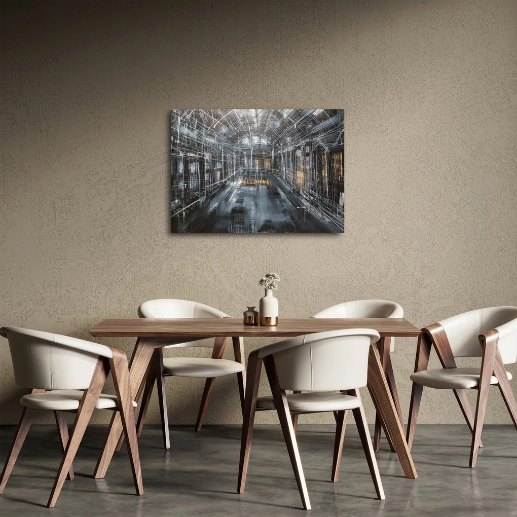 Egy régi épület belsejének képe (70x50 cm)