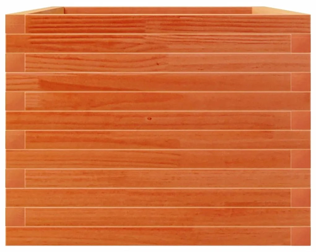 viaszbarna tömör fenyőfa kerti virágláda 110 x 60 x 45,5 cm