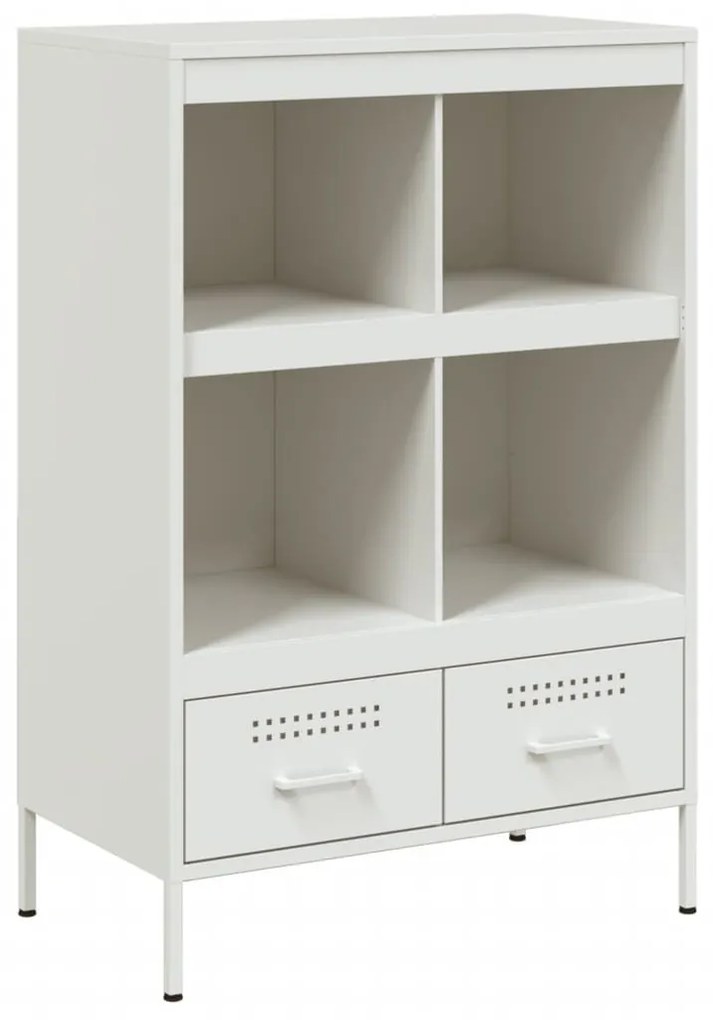 fehér acél magasszekrény 68 x 39 x 101,5 cm