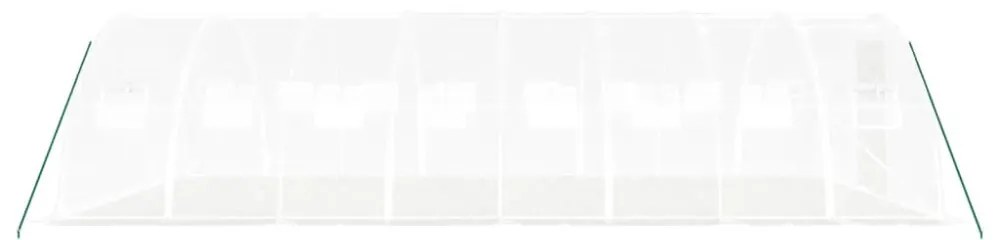fehér acélvázas melegház 32 m² 8 x 4 x 2 m