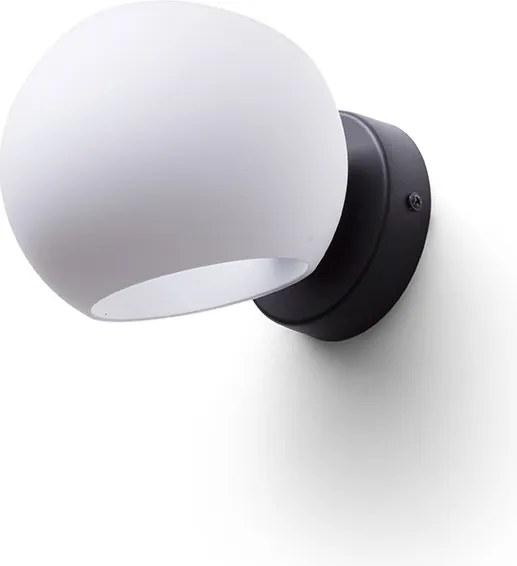 RENDL SOLARIS felületre szerelhető tejüveg/fekete 230V LED E14 7W