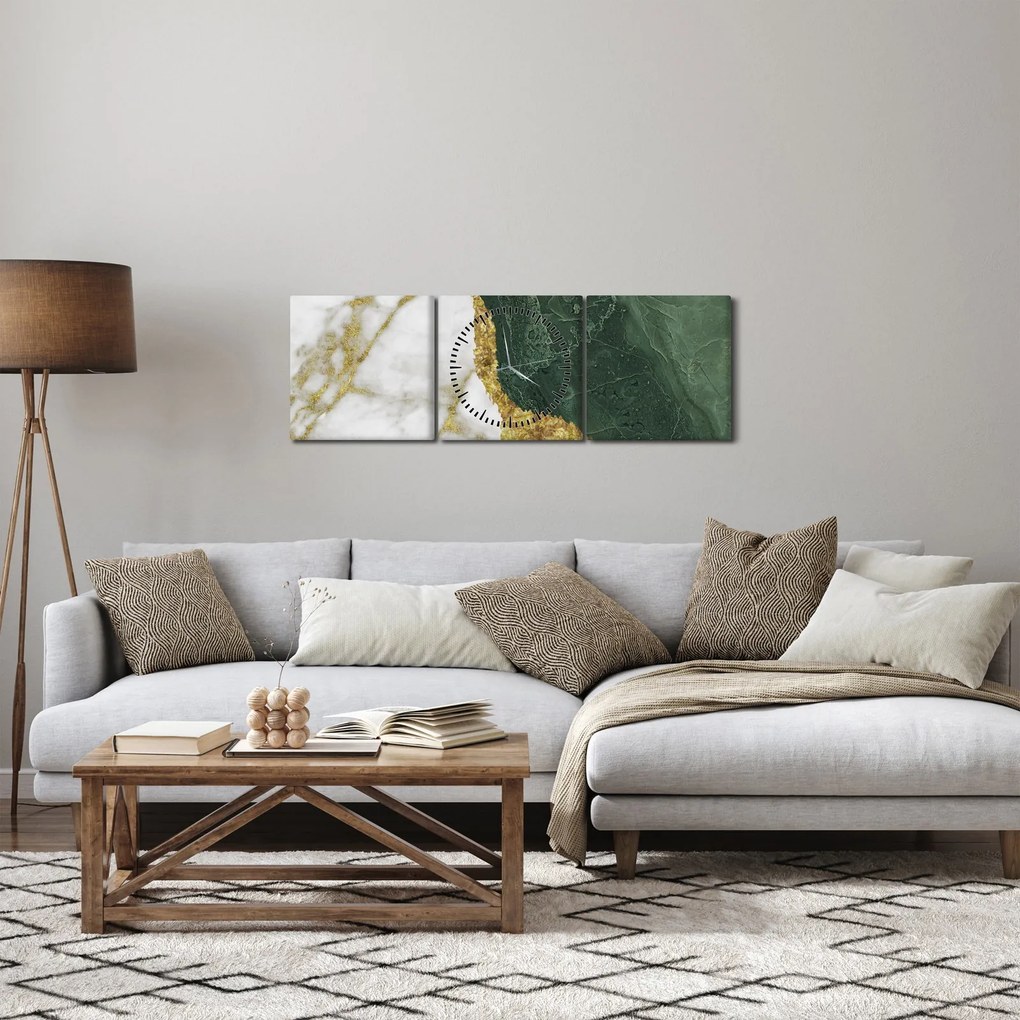 Kép - Zöld márvány N⁰3 (órával) (90x30 cm)