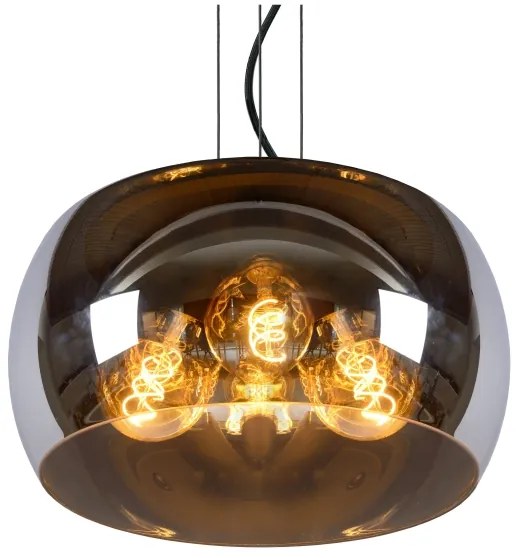 Lucide 45401/40/65 - Csillár zsinóron OLIVIA 3xE27/40W/230V átm. 40 cm fekete