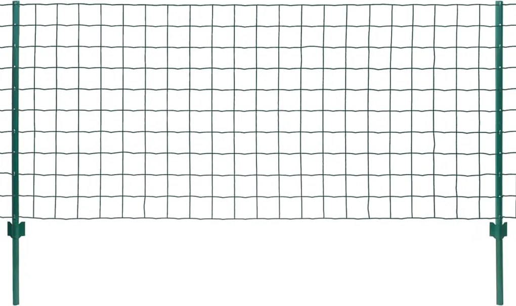 vidaXL Euro Fence zöld acélkerítés 20 x 1,5 m