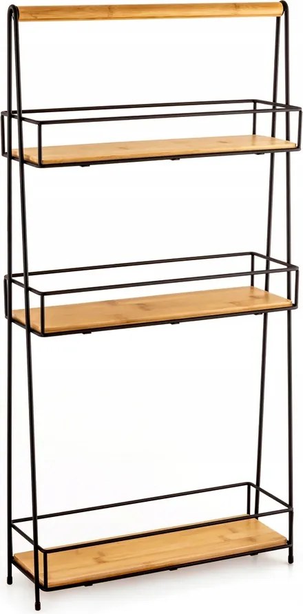 Könyvespolc Awd Interior 1935 háromszintes fekete bambusz