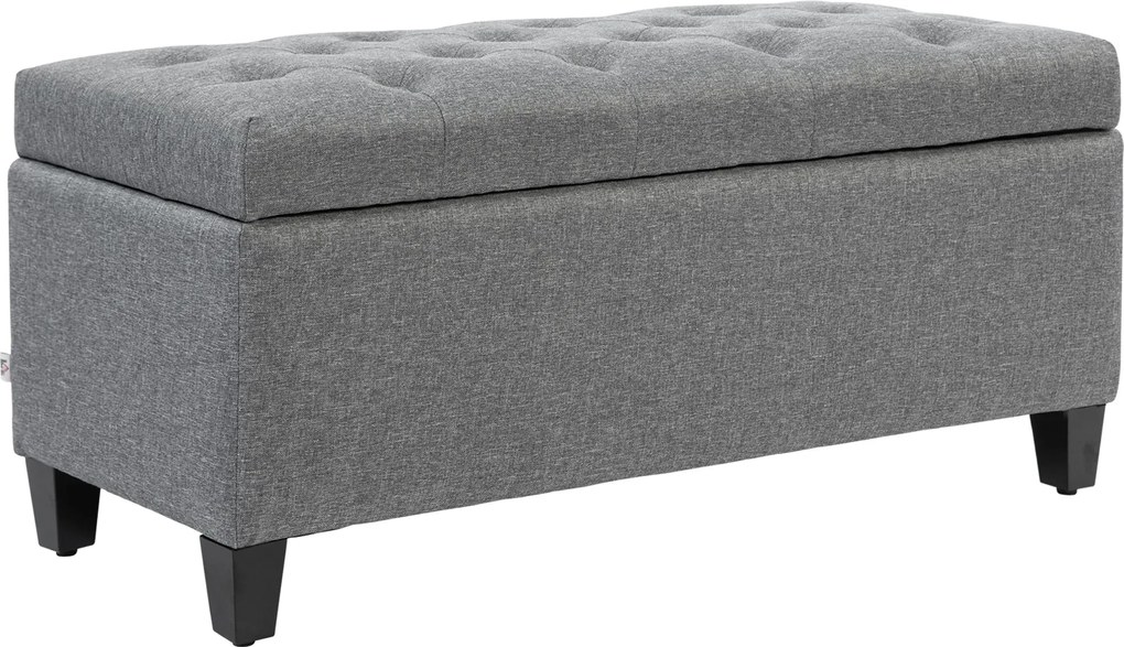 HOMCOM Kárpitozott Tárolópad - Kellemes Megjelenésű - 100 x 40 x 44 cm | Aosom