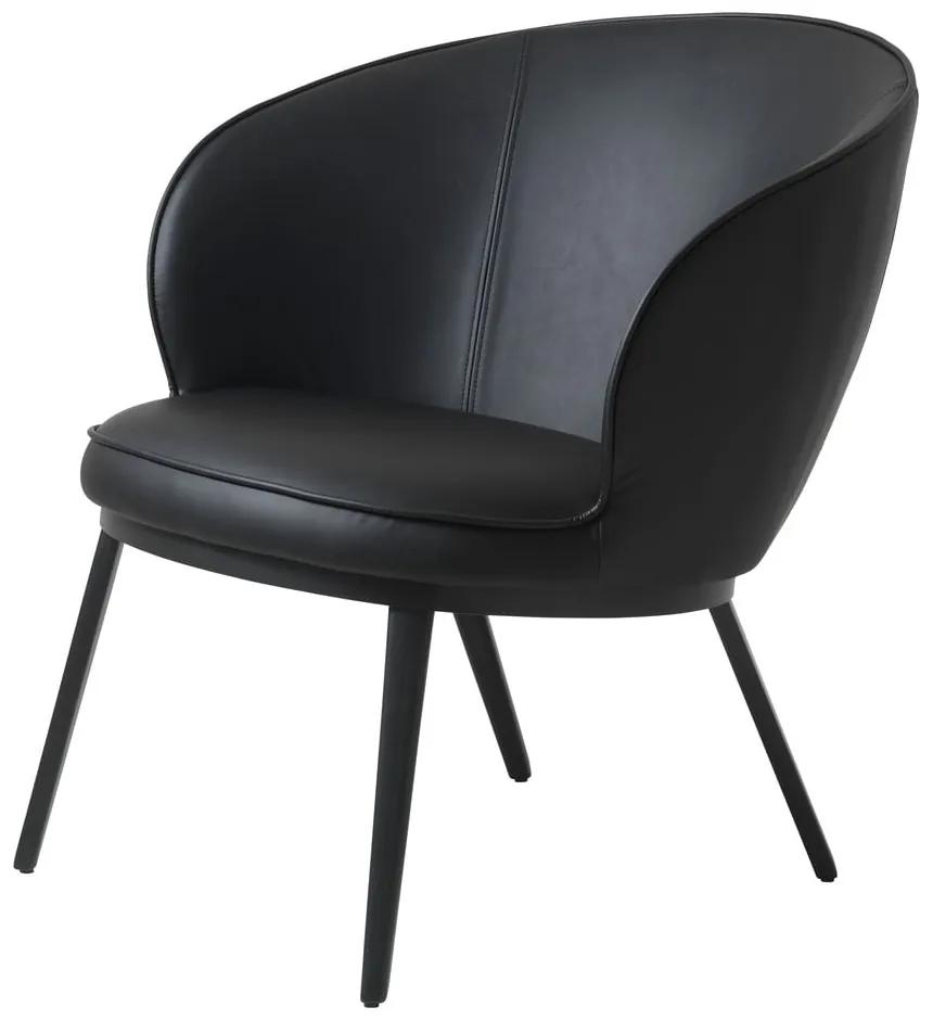 Gain fekete műbőr szék - Unique Furniture