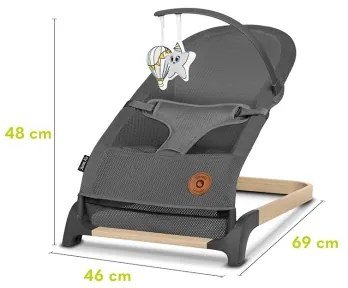 Lionelo - Babaringató JUNE szürke