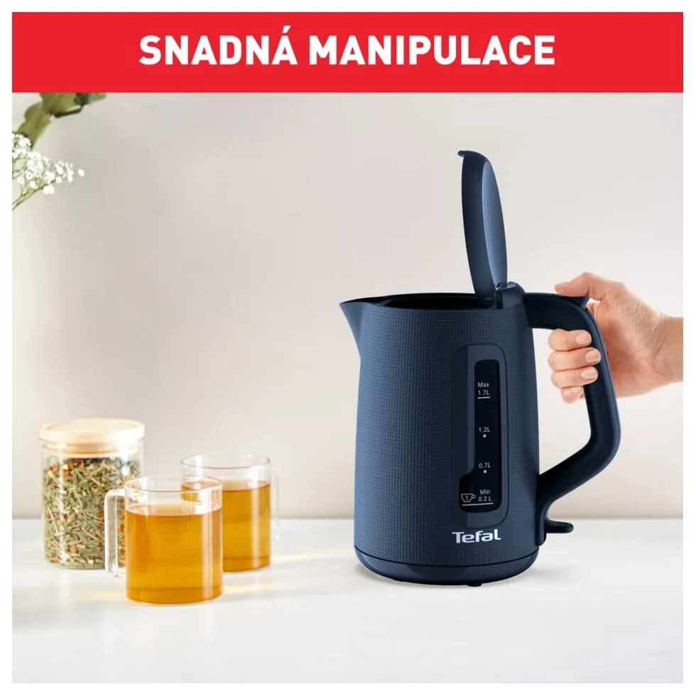 Sötétkék műanyag vízforraló 1,7 l KO2M0410 – Tefal